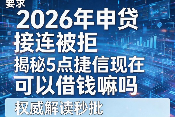 2026年申贷接连被拒揭秘5点捷信现在可以借钱嘛吗权威解读秒批!