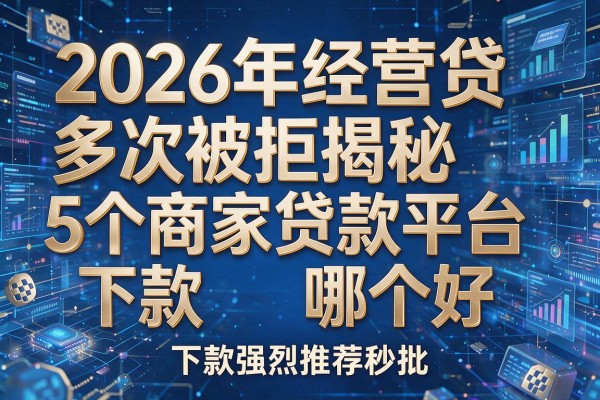 2026年经营贷多次被拒揭秘5个商家贷款平台哪个好下款强烈推荐秒批！