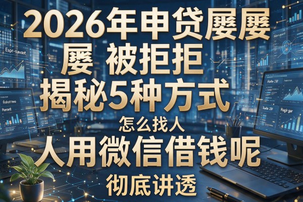 2026年申贷屡屡被拒揭秘5种方式怎么找人用微信借钱呢彻底讲透！
