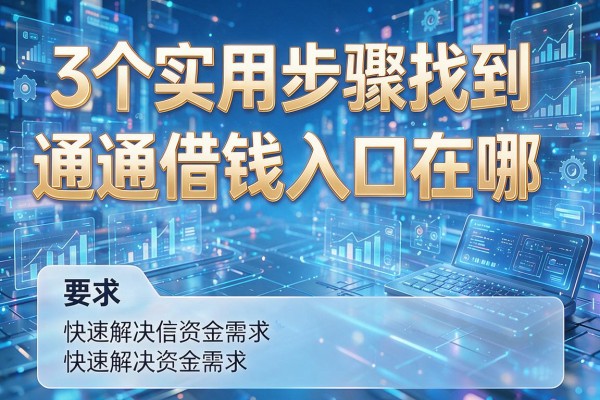 3个实用步骤找到通通借钱入口在哪,快速解决资金需求!