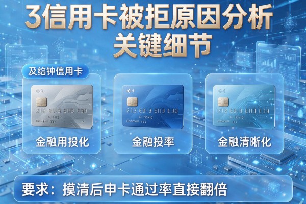 3个信用卡被拒原因分析关键细节，摸清后申卡通过率直接翻倍！