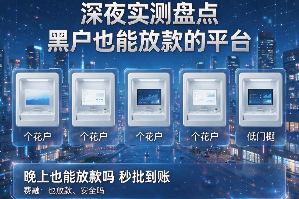 深夜实测盘点5个花户和黑户也能放款的平台晚上也能放款吗安全吗低门槛秒批到账!