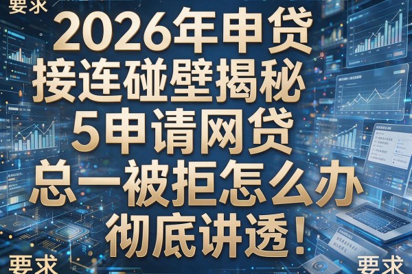 2026年申贷接连碰壁揭秘5申请网贷总是被拒怎么办彻底讲透!