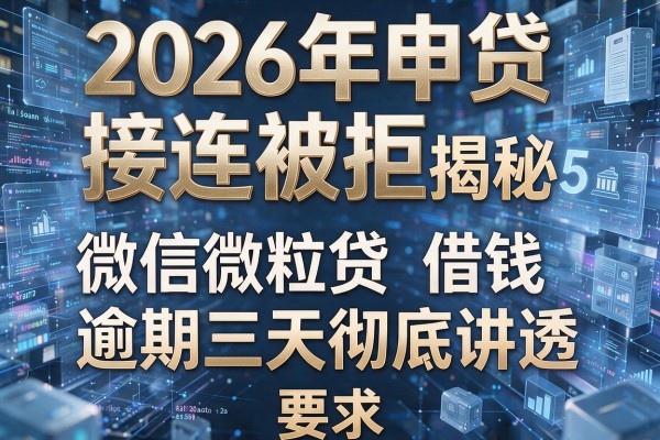 2026年申贷接连被拒揭秘5点微信微粒贷借钱逾期三天彻底讲透!