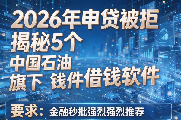 2026年申贷被拒揭秘5个中国石油旗下借钱软件强烈推荐秒批!