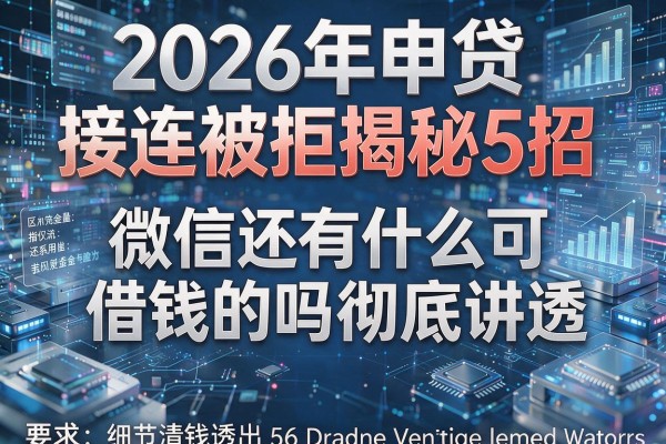 2026年申贷接连被拒揭秘5招微信还有什么可借钱的吗彻底讲透！