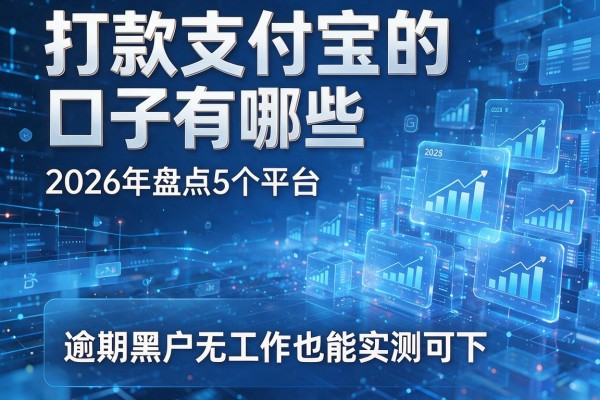 打款支付宝的口子有哪些 2026年盘点5个平台 逾期黑户无工作也能实测可下
