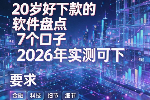 20岁好下款的软件盘点7个口子2026年实测可下!