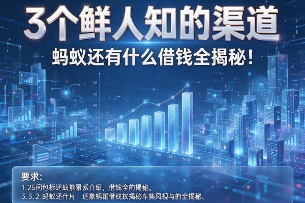3个鲜有人知的渠道,蚂蚁还有什么借钱全揭秘!