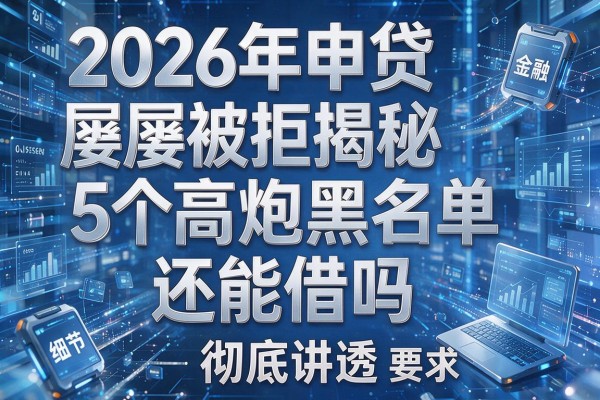 2026年申贷屡屡被拒揭秘5个高炮黑名单还能借吗彻底讲透!