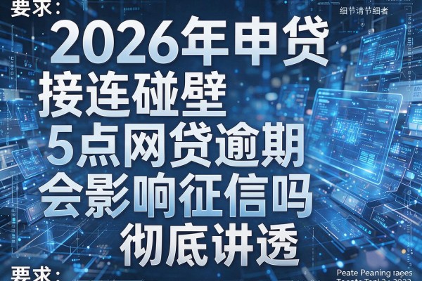 2026年申贷接连碰壁揭秘5点网贷逾期会影响征信吗彻底讲透!