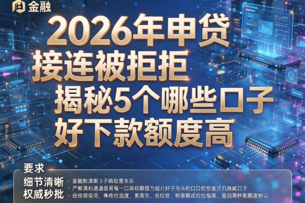 2026年申贷接连被拒揭秘5个哪些口子好下款额度高权威秒批!