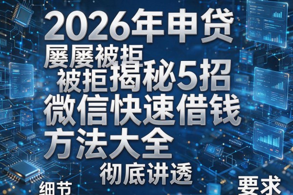 2026年申贷屡屡被拒揭秘5招微信快速借钱方法大全彻底讲透！
