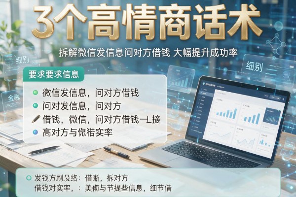 3个高情商话术拆解微信发信息问对方借钱,大幅提升成功率!
