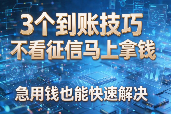3个到账技巧不看征信马上拿钱,急用钱也能快速解决!