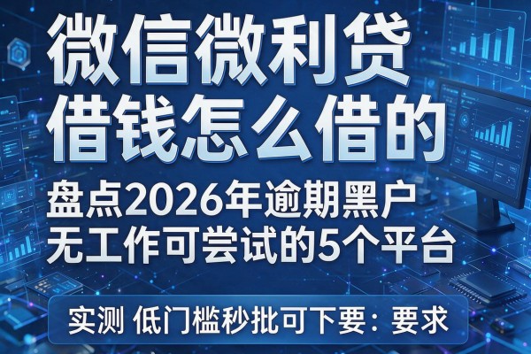 微信微利贷借钱怎么借的 盘点2026年逾期黑户无工作可尝试的5个平台 实测低门槛秒批可下