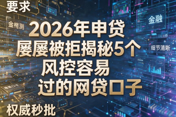 2026年申贷屡屡被拒揭秘5个风控容易过的网贷口子权威秒批!