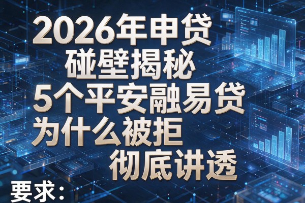 2026年申贷碰壁揭秘5个平安融易贷为什么被拒彻底讲透!