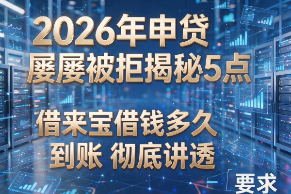 2026年申贷屡屡被拒揭秘5点借来宝借钱多久到账彻底讲透!
