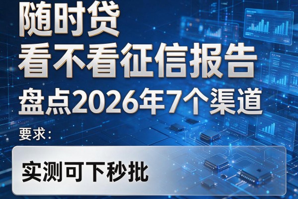 随时贷看不看征信报告 盘点2026年7个渠道 实测可下秒批！