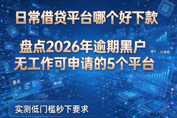 日常借贷平台哪个好下款 盘点2026年逾期黑户无工作可申请的5个平台 实测低门槛秒下