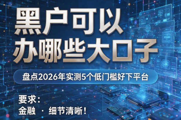 黑户可以办哪些大口子 盘点2026年实测5个低门槛好下平台!