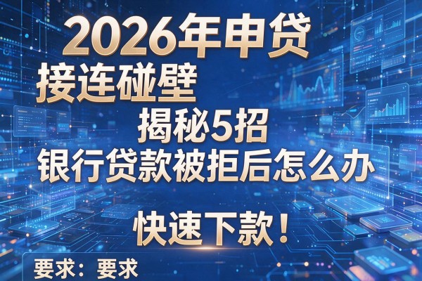 2026年申贷接连碰壁揭秘5招银行贷款被拒后怎么办快速下款!