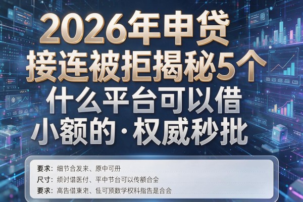 2026年申贷接连被拒揭秘5个什么平台可以借小额的权威秒批！