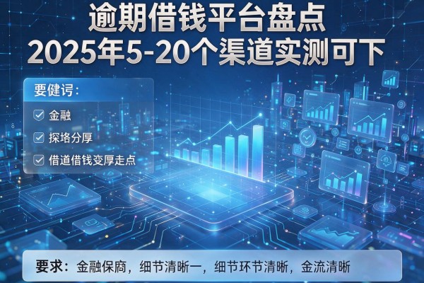 逾期借钱平台盘点2025年5-20个渠道实测可下!