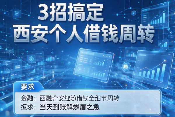 3招搞定西安个人借钱周转,当天到账解燃眉之急!