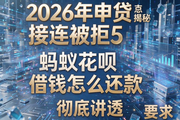 2026年申贷接连被拒揭秘5点蚂蚁花呗借钱怎么还款彻底讲透!