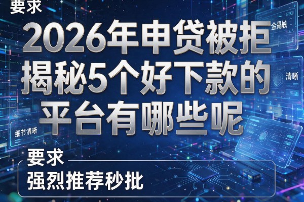 2026年申贷被拒揭秘5个好下款的平台有哪些呢强烈推荐秒批!