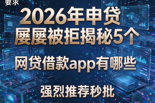 2026年申贷屡屡被拒揭秘5个网贷借款app有哪些强烈推荐秒批!