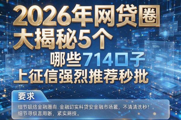 2026年网贷圈大揭秘5个哪些714口子上征信强烈推荐秒批!