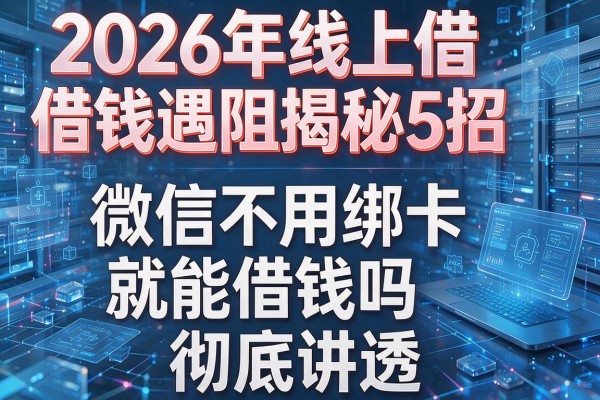 2026年线上借钱遇阻揭秘5招微信不用绑卡就能借钱吗彻底讲透!