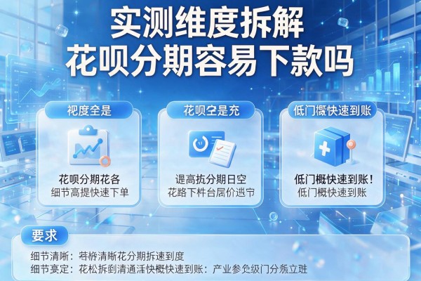 3个实测维度拆解花呗分期容易下款吗低门槛快速到账!