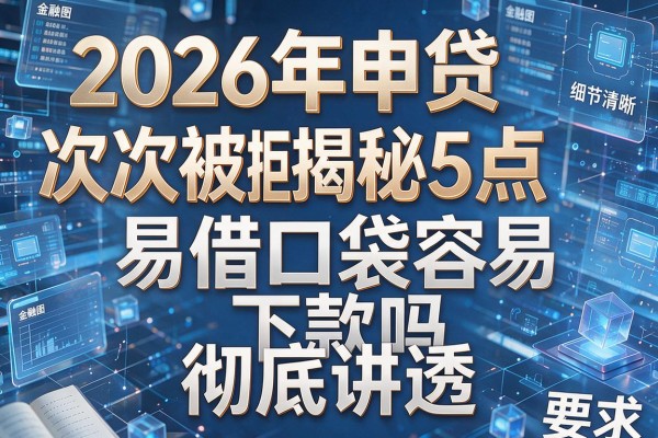 2026年申贷次次被拒揭秘5点易借口袋容易下款吗彻底讲透!