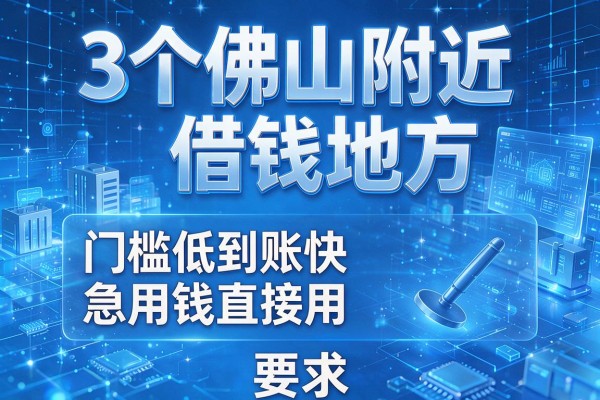 3个佛山附近借钱地方,门槛低到账快急用钱直接用!