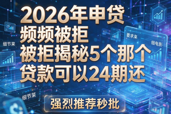 2026年申贷频频被拒揭秘5个那个贷款可以24期还强烈推荐秒批!