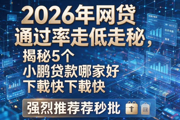 2026年网贷通过率走低揭秘5个小鹏贷款哪家好下款快强烈推荐秒批!