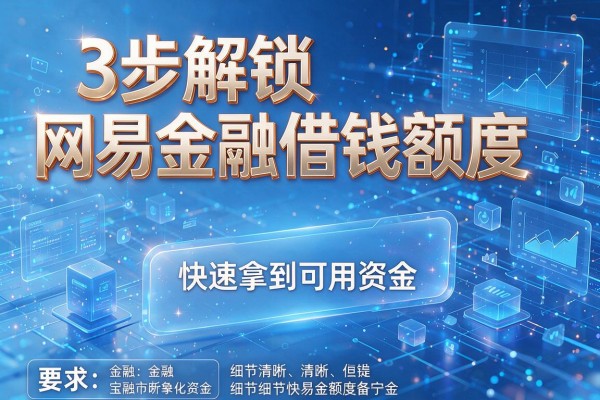 3步解锁网易金融借钱额度,快速拿到可用资金!