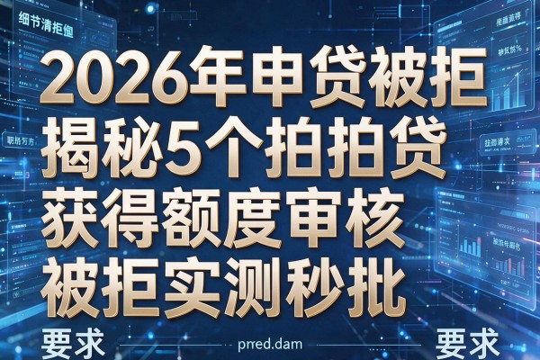 2026年申贷被拒揭秘5个拍拍贷获得额度审核被拒实测秒批！