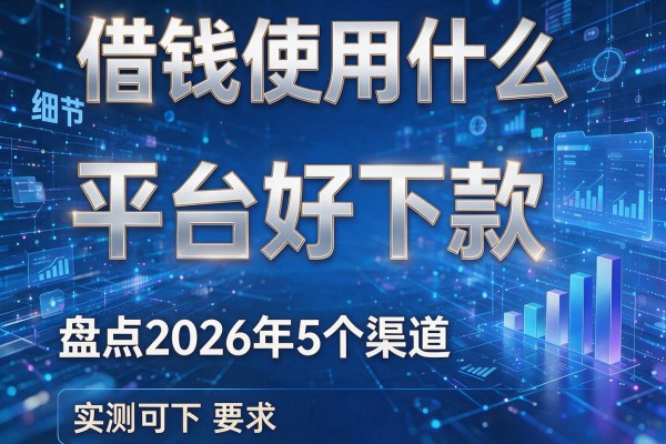 借钱使用什么平台好下款 盘点2026年5个渠道 实测可下!