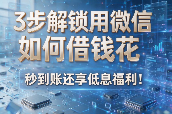3步解锁用微信如何借钱花,秒到账还享低息福利!