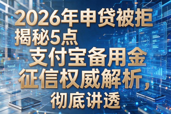 2026年申贷被拒揭秘5点支付宝备用金查询征信权威解析彻底讲透!