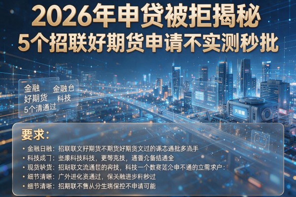 2026年申贷被拒揭秘5个招联好期货申请不通过实测秒批!