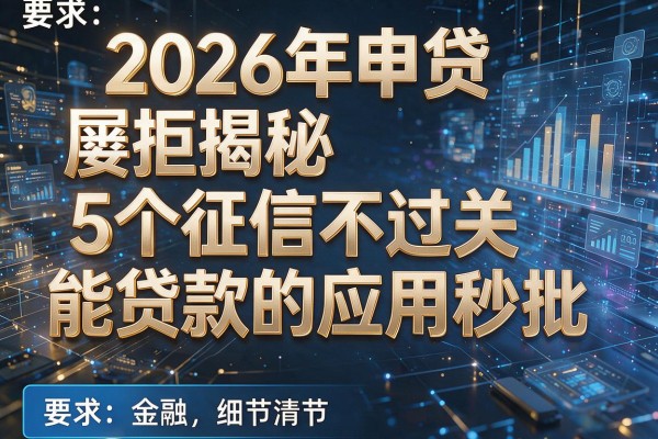 2026年申贷屡拒揭秘5个征信不过关能贷款的应用秒批!