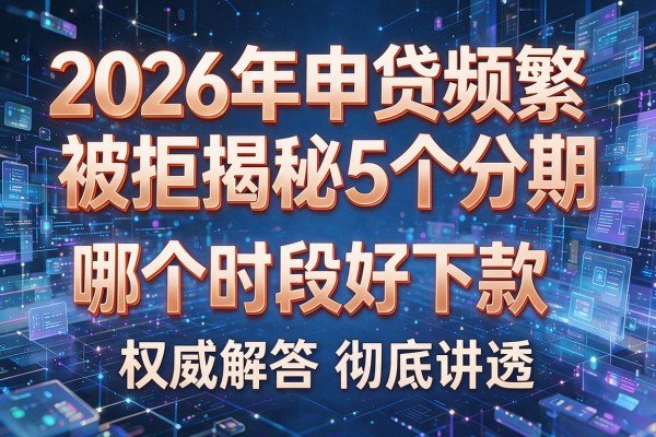 2026年申贷频繁被拒揭秘5个好分期哪个时段好下款权威解答彻底讲透!