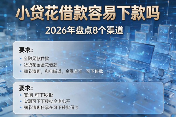 小贷花借款容易下款吗 2026年盘点8个渠道 实测可下秒批!