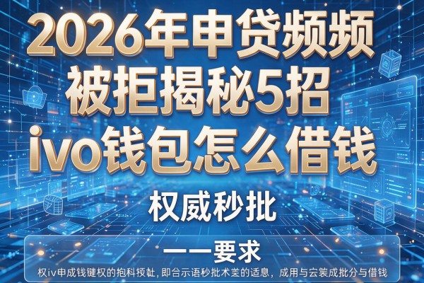 2026年申贷频频被拒揭秘5招ivo钱包怎么借钱权威秒批!